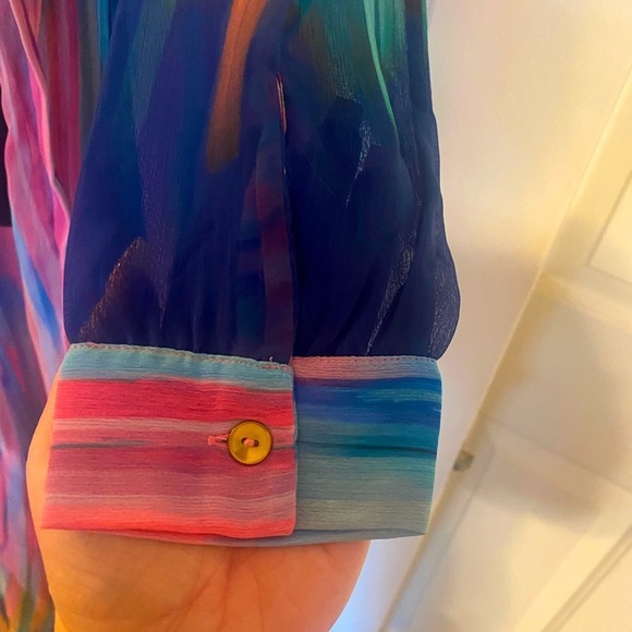 “LABEL RITU KUMAR” Sheer Kimono Kaftan Shrug - Picture 15 of 16